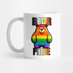 LGBTQIA+ Bear Pride Rainbow Mug